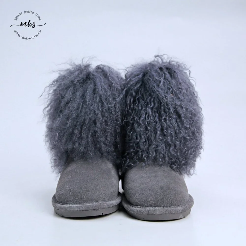 NWT Bearpaw Boo Boots‎ Charcoal Girl 5